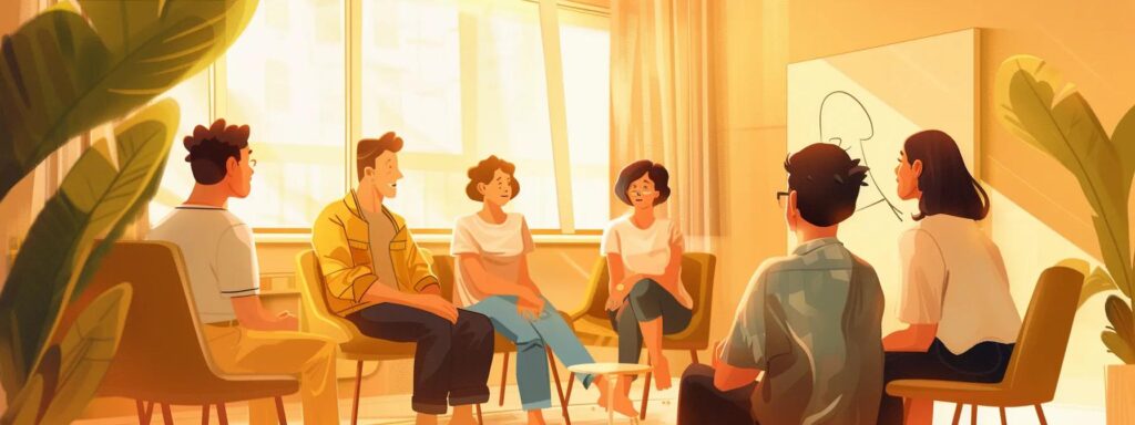 a group therapy setting