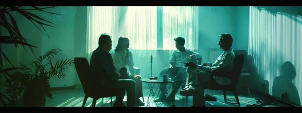 a group therapy setting